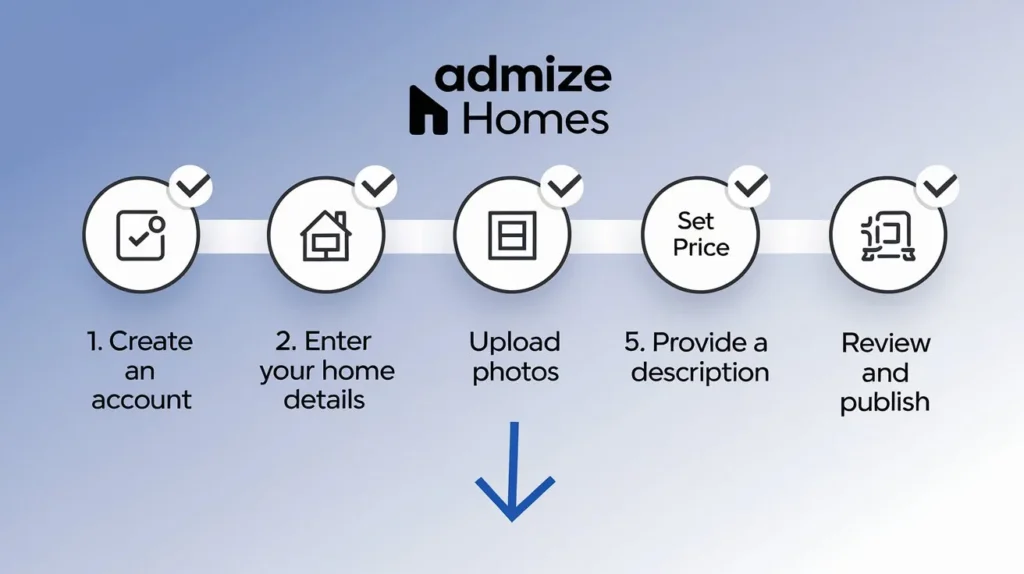 Step-by-step guide to listing your home for free on Admize Homes